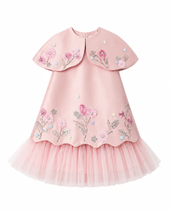 Robe fillette rose - robe de princesse Anna